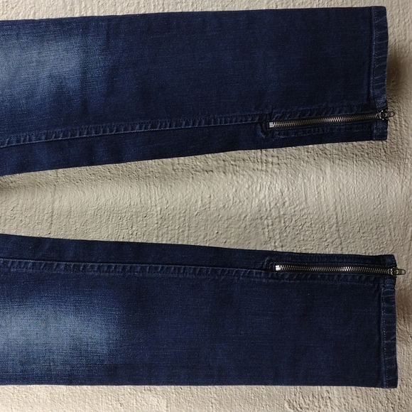 DIESEL ZIVY Blue Dark Wash Five Pocket Mid Rise Straight Leg Denim Jeans - Picture 3 of 15